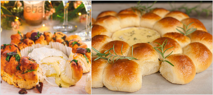 Corona de brioche y camembert